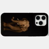 Coques Case-Mate iPhone Noir 4 Luxe iPhone 15 Pro Max, Éléphant d'Inde (Verso (horizontal))