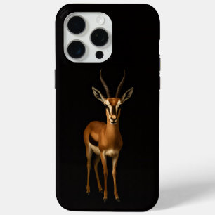 Coque iPhone 15 Pro Max Noir 4 Luxe iPhone 15 Pro Max, Gazelle Élégante