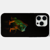 Coques Case-Mate iPhone Noir 4 Luxe iPhone 15 Pro Max, Iguane Vert (Verso (horizontal))