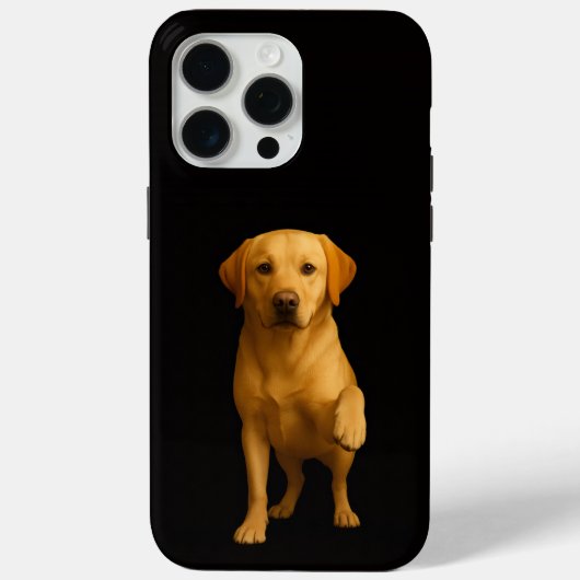 Coques Case-Mate iPhone Noir 4 Luxe iPhone 15 Pro Max, Labrador tendre (Verso)