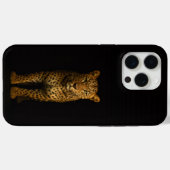 Coques Case-Mate iPhone Noir 4 Luxe iPhone 15 Pro Max, Léopard Majestueux (Verso (horizontal))