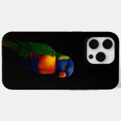 Coques Case-Mate iPhone Noir 4 Luxe iPhone 15 Pro Max, Perroquet Loriquet (Verso (horizontal))