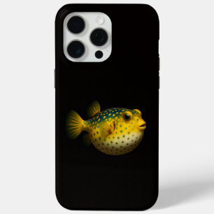 Coque iPhone 15 Pro Max Noir 4 Luxe iPhone 15 Pro Max, Poisson-lune jaune