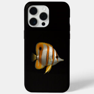 Coque iPhone 15 Pro Max Noir 4 Luxe iPhone 15 Pro Max, Poisson-papillon de