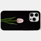 Coques Case-Mate iPhone Noir 4 Luxe iPhone 15 Pro Max, Tulipe Rose Tendre (Verso (horizontal))