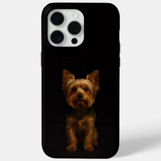 Coques Case-Mate iPhone Noir 4 Luxe iPhone 15 Pro Max, Yorkshire Terrier (Verso)