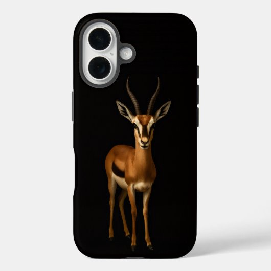 Coques Case-Mate iPhone Noir 4 Luxe iPhone 16 Mate, Gazelle Élégante (Verso)