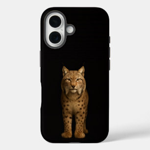 Coques iPhone 16 Noir 4 Luxe iPhone 16 Mate, Lynx Silencieux