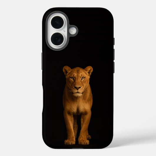 Coques Case-Mate iPhone Noir 4 Luxe iPhone 16 Mate, Noble Lioness (Verso)