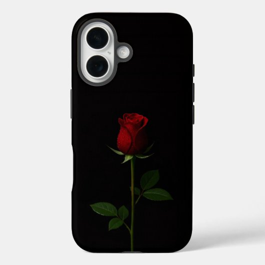 Coques Case-Mate iPhone Noir 4 Luxe iPhone 16 Mate, Rose Rouge Velours (Verso)