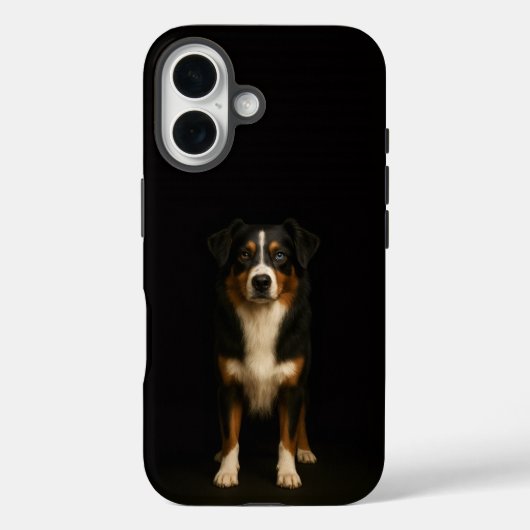 Coques Case-Mate iPhone Noir 4 Luxe iPhone 16 Mate, Sage Aussie Shepherd (Verso)