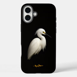 Coques iPhone 16 Plus Noir 4 Luxe iPhone 16 Plus, Aigrette neigeuse