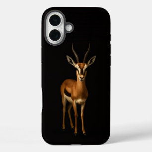 Coques iPhone 16 Plus Noir 4 Luxe iPhone 16 Plus, Gazelle Élégante