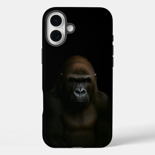 Coques Case-Mate iPhone Noir 4 Luxe iPhone 16 Plus, Gorille (Verso)