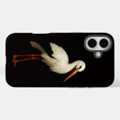 Coques Case-Mate iPhone Noir 4 Luxe iPhone 16 Plus, Graceful Stork (Verso (horizontal))