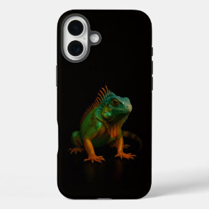 Coques iPhone 16 Plus Noir 4 Luxe iPhone 16 Plus, Iguane Vert