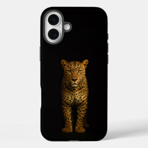 Coques iPhone 16 Plus Noir 4 Luxe iPhone 16 Plus, Léopard Majestueux