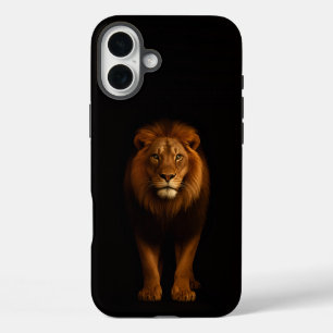 Coques iPhone 16 Plus Noir 4 Luxe iPhone 16 Plus, Lion Majestueux