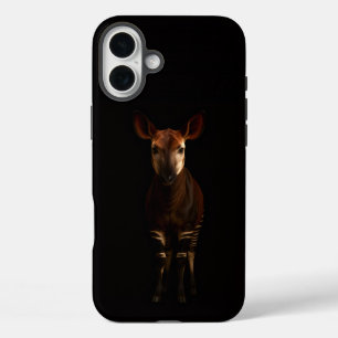Coques iPhone 16 Plus Noir 4 Luxe iPhone 16 Plus, Okapi de la forêt