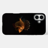 Coques Case-Mate iPhone Noir 4 Luxe iPhone 16 Plus, Poisson-Lion Rouge (Verso (horizontal))