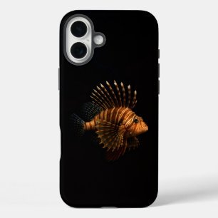 Coques iPhone 16 Plus Noir 4 Luxe iPhone 16 Plus, Poisson-Lion Rouge