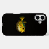 Coques Case-Mate iPhone Noir 4 Luxe iPhone 16 Plus, Poisson-Lune Jaune (Verso (horizontal))