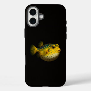 Coques iPhone 16 Plus Noir 4 Luxe iPhone 16 Plus, Poisson-Lune Jaune