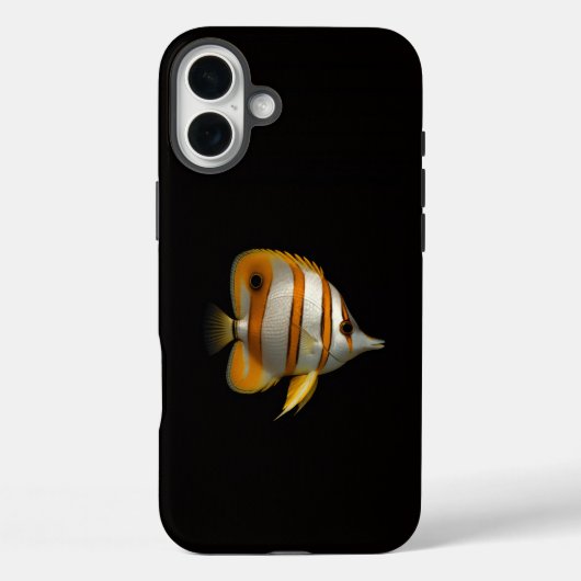 Coques Case-Mate iPhone Noir 4 Luxe iPhone 16 Plus, Poisson-papillon de ré (Verso)