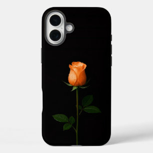 Coques iPhone 16 Plus Noir 4 Luxe iPhone 16 Plus, Rose Orange Soleil Cou