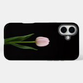 Coques Case-Mate iPhone Noir 4 Luxe iPhone 16 Plus, Tulipe Rose Tendre (Verso (horizontal))
