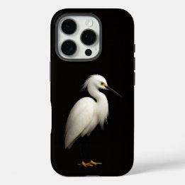 Coques iPhone 16 Pro Noir 4 Luxe iPhone 16 Pro, Aigrette neigeuse