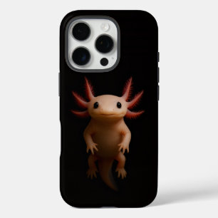 Coques iPhone 16 Pro Noir 4 Luxe iPhone 16 Pro, Axolotl Mexicain