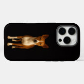 Coques Case-Mate iPhone Noir 4 Luxe iPhone 16 Pro, Chien Basenji Classeux (Verso (horizontal))