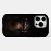 Coques Case-Mate iPhone Noir 4 Luxe iPhone 16 Pro, Chimpanzé Serein (Verso (horizontal))