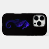 Coques Case-Mate iPhone Noir 4 Luxe iPhone 16 Pro, Hippocampe Violet (Verso (horizontal))