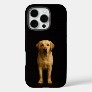 Coques iPhone 16 Pro Noir 4 Luxe iPhone 16 Pro, Labrador Minimaliste