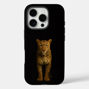 Coques iPhone 16 Pro Noir 4 Luxe iPhone 16 Pro, Léopard Majestueux