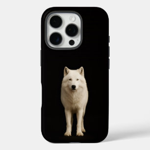 Coques iPhone 16 Pro Noir 4 Luxe iPhone 16 Pro, Loup Arctique Ivoire