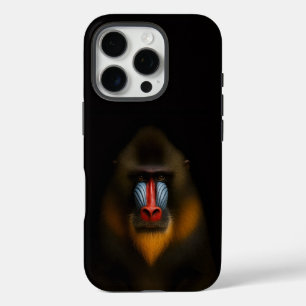 Coques iPhone 16 Pro Noir 4 Luxe iPhone 16 Pro, Mandrill Singe