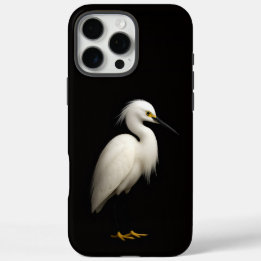 Coques iPhone 16 Pro Max Noir 4 Luxe iPhone 16 Pro Max, Aigrette neigeuse
