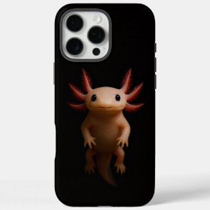 Coques iPhone 16 Pro Max Noir 4 Luxe iPhone 16 Pro Max, Axolotl Mexicain