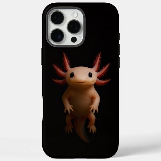 Coques Case-Mate iPhone Noir 4 Luxe iPhone 16 Pro Max, Axolotl Mexicain (Verso)