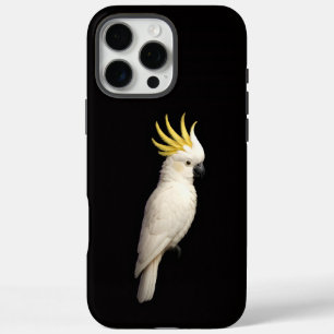 Coques iPhone 16 Pro Max Noir 4 Luxe iPhone 16 Pro Max , Cacatoès à crête j
