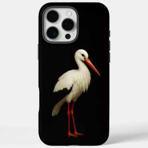 Coques iPhone 16 Pro Max Noir 4 Luxe iPhone 16 Pro Max, Cigogne Élégante