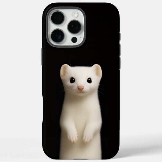 Coques Case-Mate iPhone Noir 4 Luxe iPhone 16 Pro Max, Ermine Élégant (Verso)