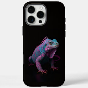 Coques iPhone 16 Pro Max Noir 4 Luxe iPhone 16 Pro Max, Iguane Rose