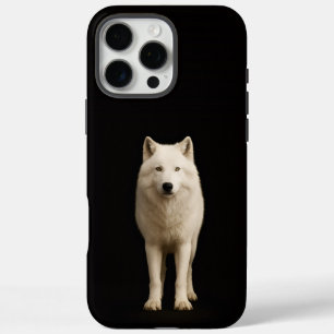 Coques iPhone 16 Pro Max Noir 4 Luxe iPhone 16 Pro Max, Loup Arctique Ivoir