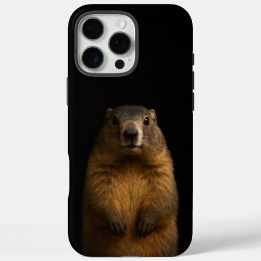 Coques Case-Mate iPhone Noir 4 Luxe iPhone 16 Pro Max, Marmotte Douce (Verso)