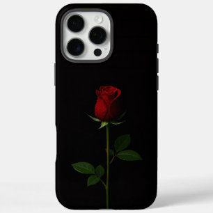 Coques iPhone 16 Pro Max Noir 4 Luxe iPhone 16 Pro Max, Rose Rouge Velours