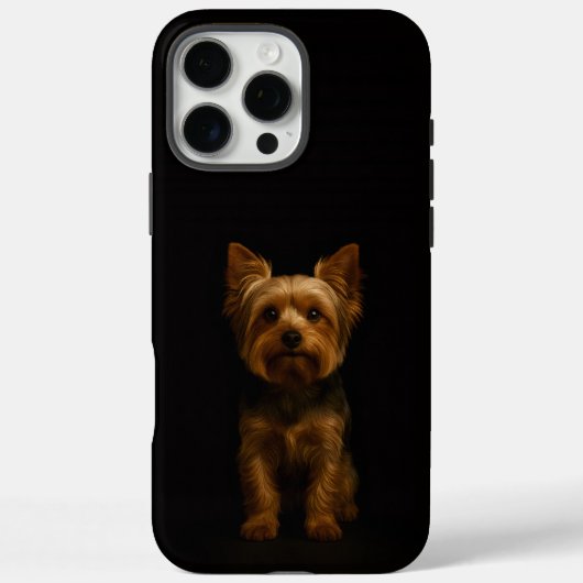 Coques Case-Mate iPhone Noir 4 Luxe iPhone 16 Pro Max, Yorkshire Terrier (Verso)